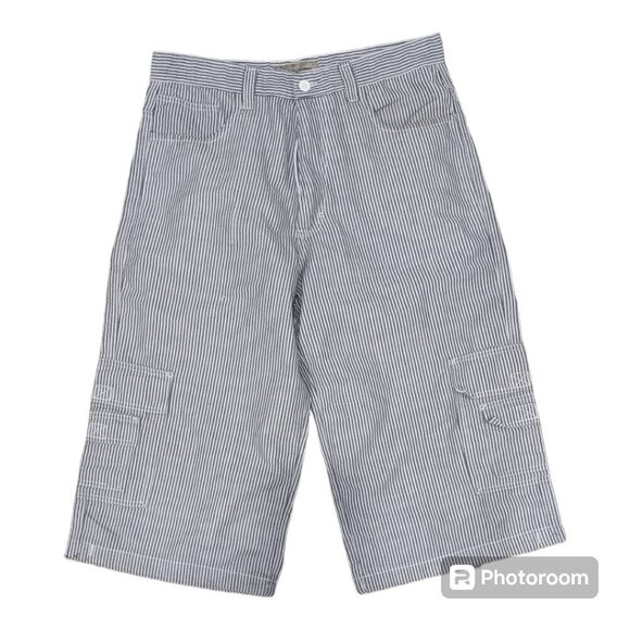 Men's Pinstripe Cargo Short Size 36 - Picture 1 of 6